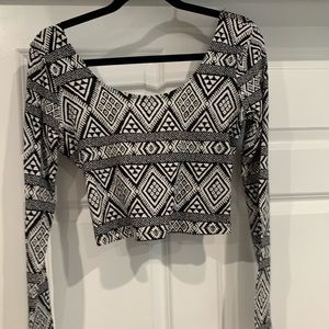 Black and white crop top